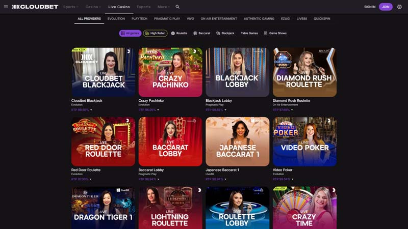 Thumbnail cloudbet-casino live