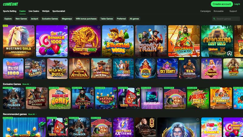 comeon-casino slots screenshot