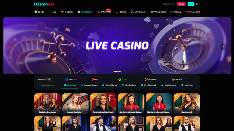 cosmobet live screenshot