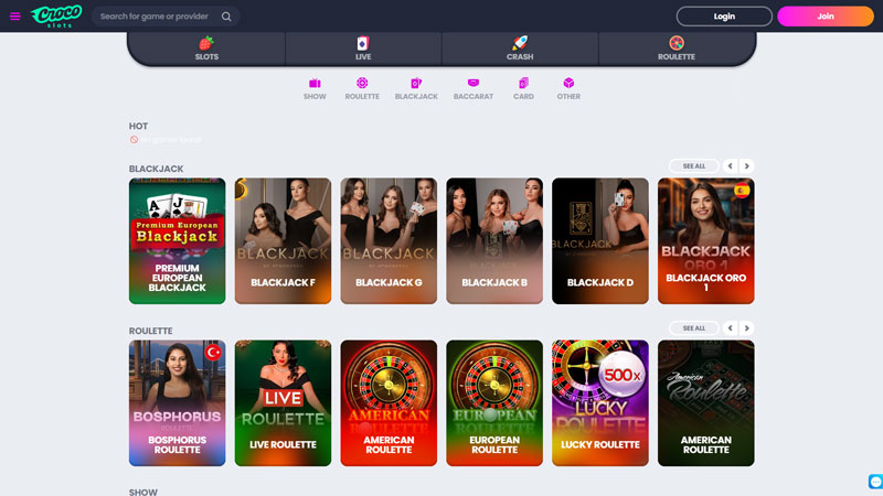 crocoslots live screenshot