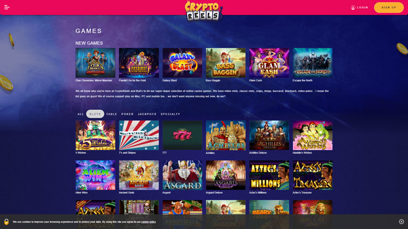 cryptoreels slots screenshot