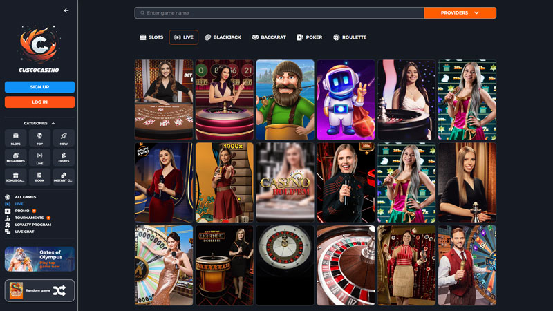 cusco-casino live screenshot