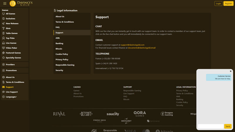 da-vincis-gold support screenshot