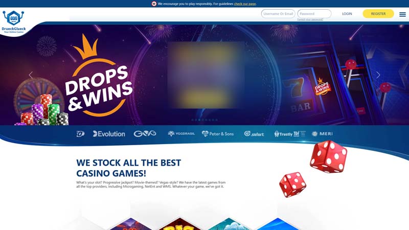 drueckglueck-casino lobby screenshot