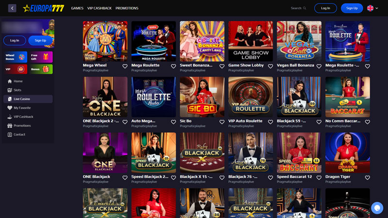 europa777 live screenshot