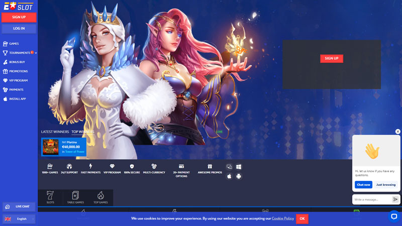 euslot-casino lobby screenshot