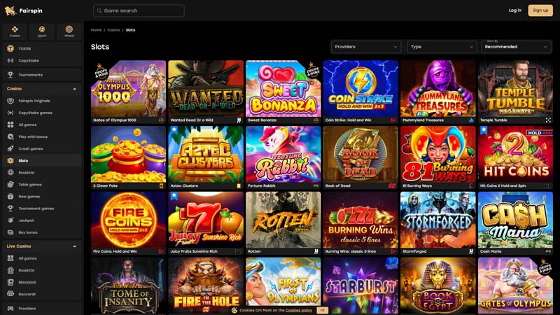 fairspin slots screenshot