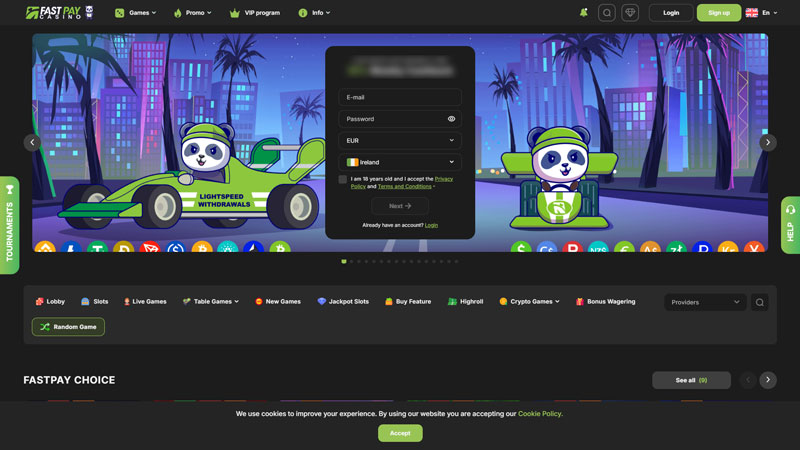 Thumbnail fastpay-casino lobby