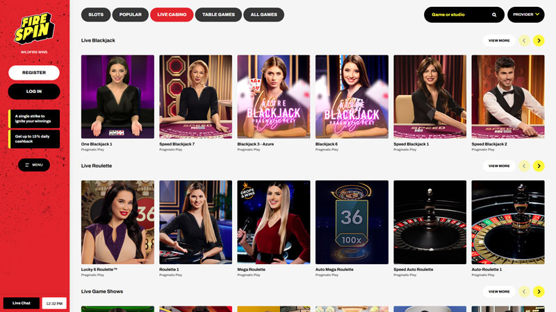 Thumbnail firespin live