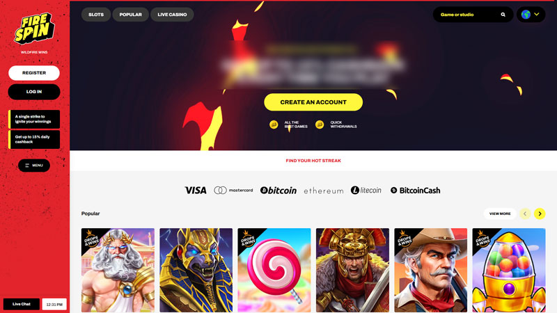 Thumbnail firespin lobby