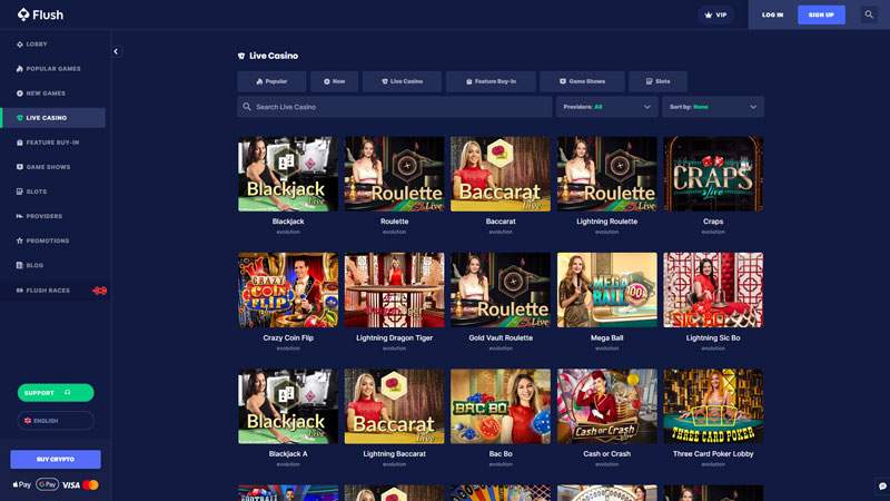 flush live screenshot