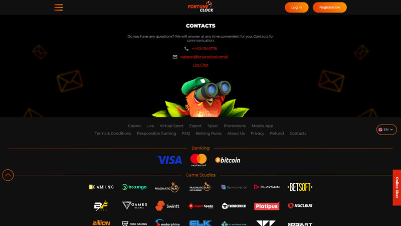 Thumbnail fortune-clock support