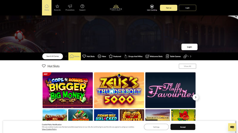 fortune-mobile-casino lobby screenshot
