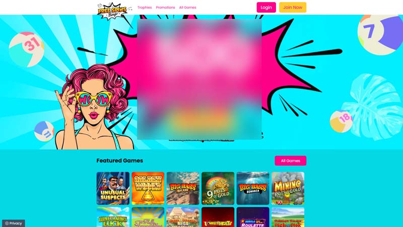 free-spirit-bingo lobby screenshot