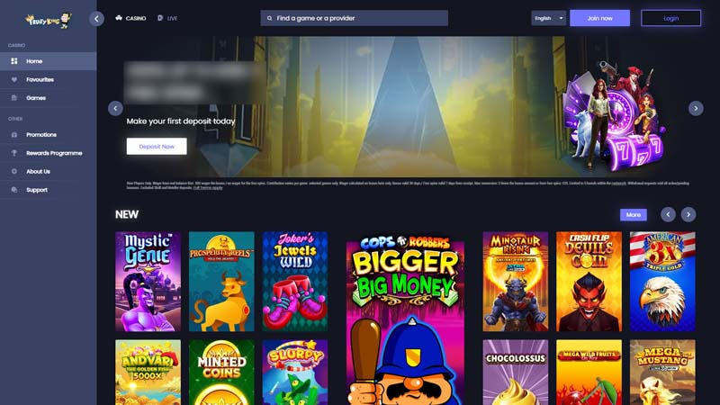 fruity-king-casino lobby screenshot