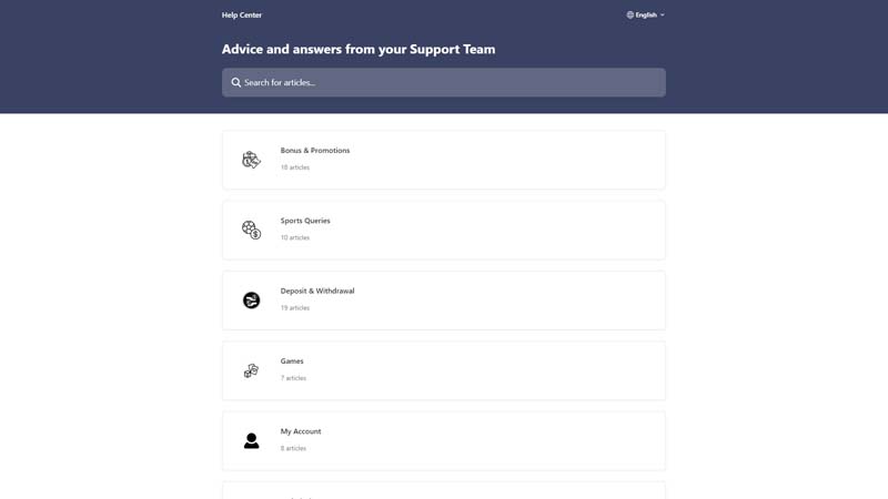 fruity-king-casino support screenshot