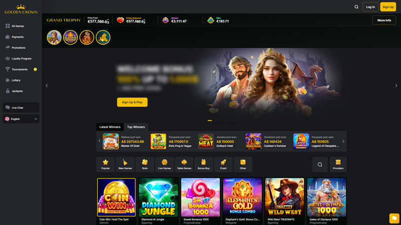 golden-crown lobby screenshot