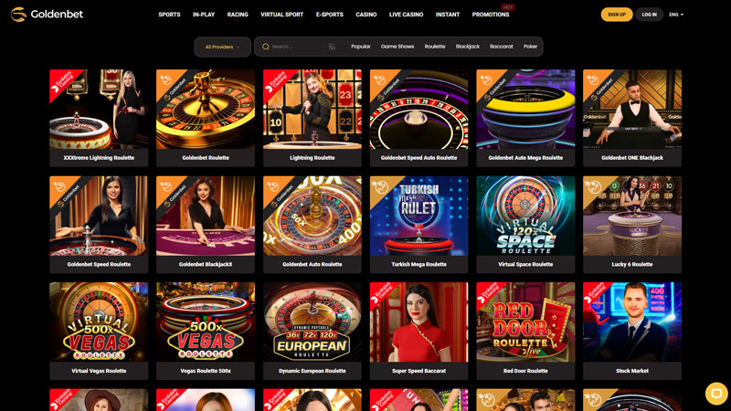 goldenbet live screenshot