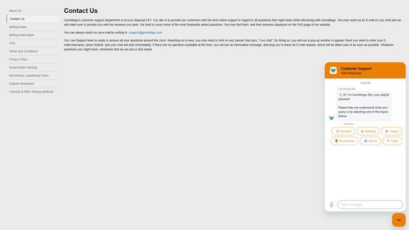 Thumbnail gomblingo support