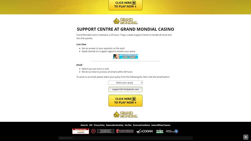 grand-mondial support screenshot