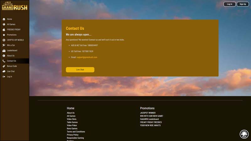 grand-rush support screenshot