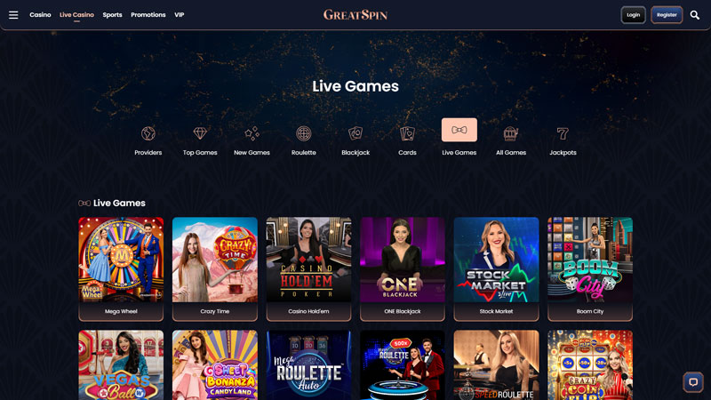 Thumbnail greatspin live