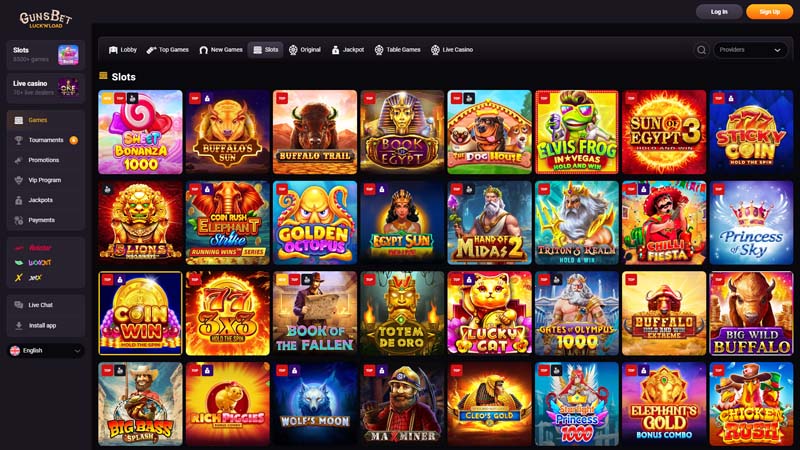gunsbet-casino slots screenshot