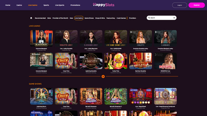 happyslots live screenshot