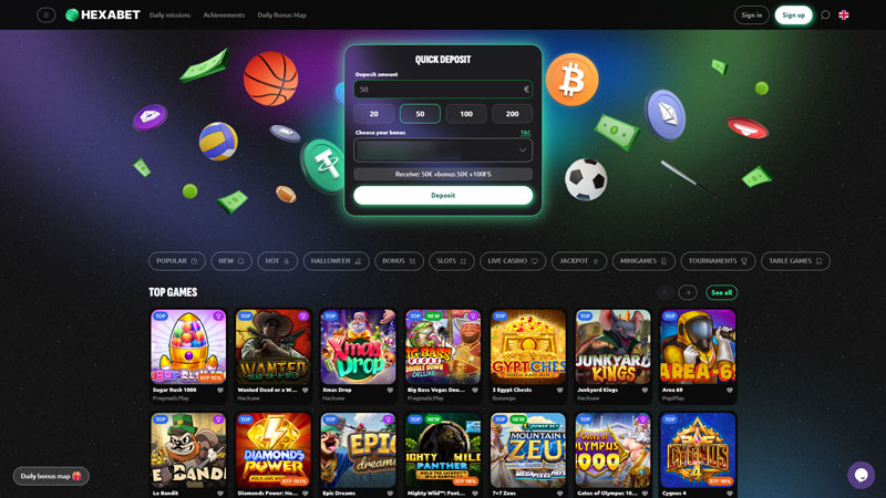 Thumbnail hexabet lobby