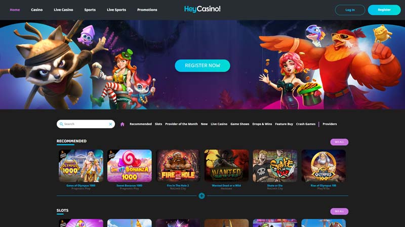 Thumbnail heycasino lobby