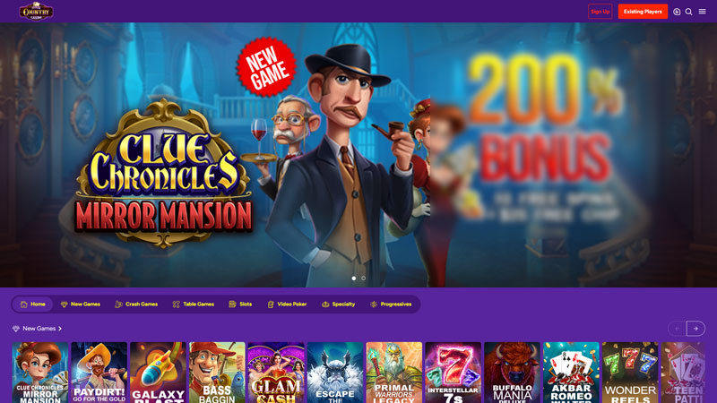 high-country-casino lobby screenshot