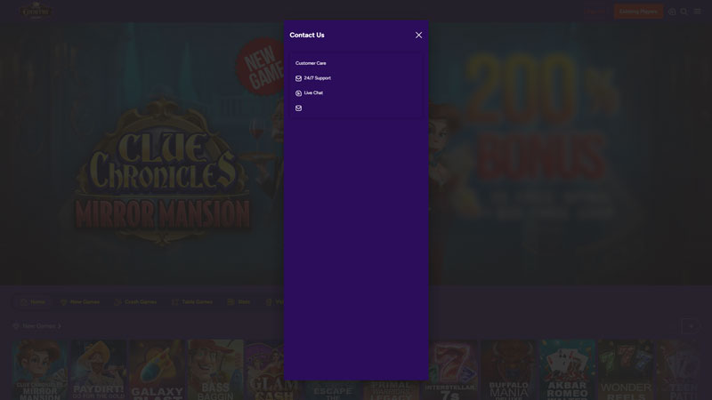 high-country-casino support screenshot