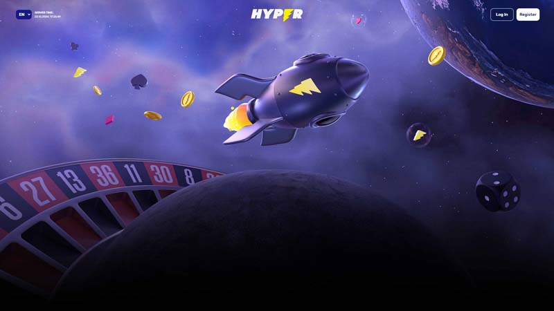 hyper-casino lobby screenshot