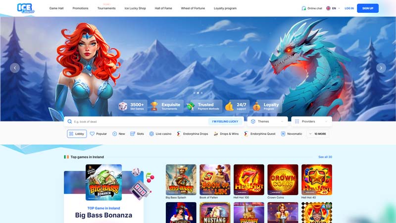 icecasino lobby screenshot