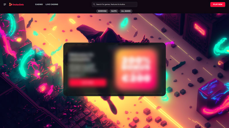 instaslots lobby screenshot