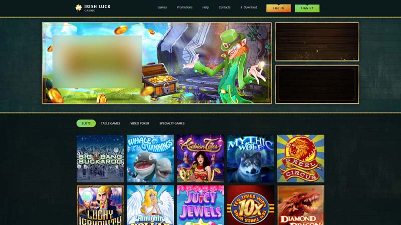 irishluck-casino lobby screenshot