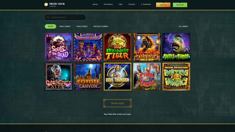irishluck-casino slots screenshot