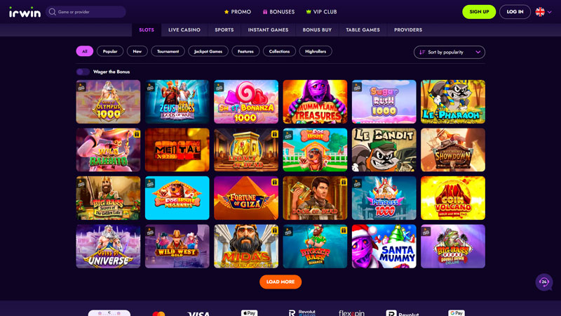 irwin slots screenshot