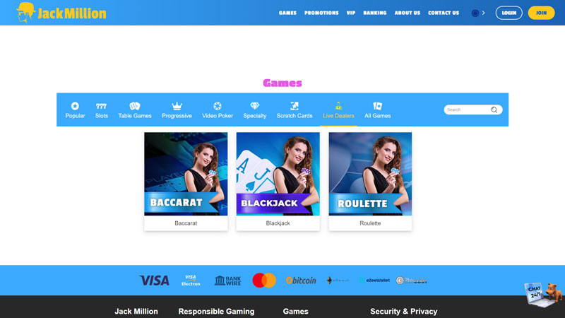 jackmillion live screenshot