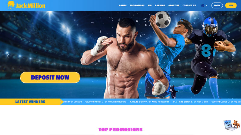 jackmillion lobby screenshot