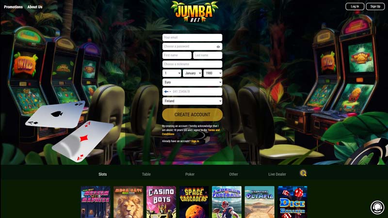 Thumbnail jumba-bet-casino lobby