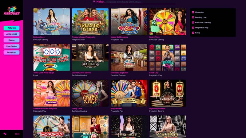 kanuuna live screenshot