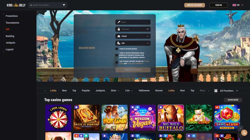 Thumbnail king-billy-casino lobby