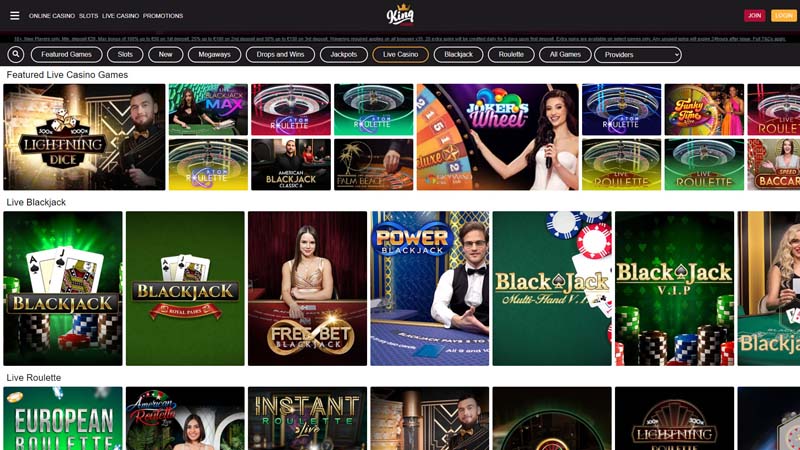 king-casino live screenshot