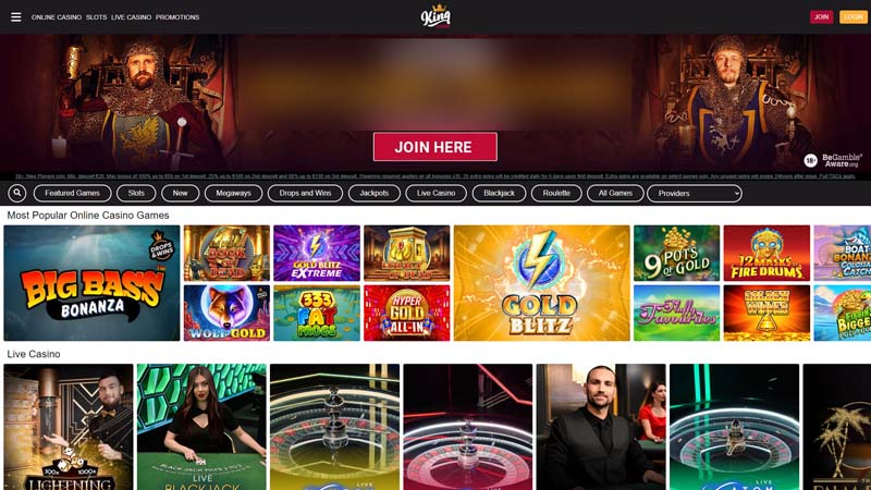 king-casino lobby screenshot