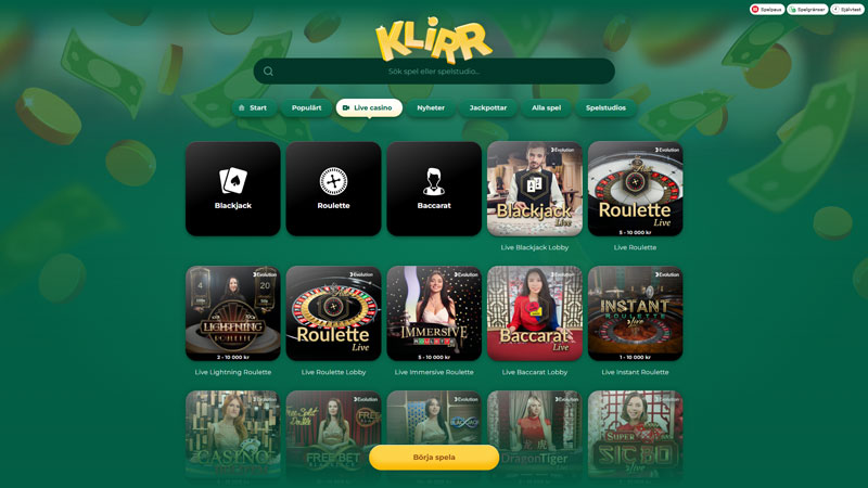 klirr live screenshot