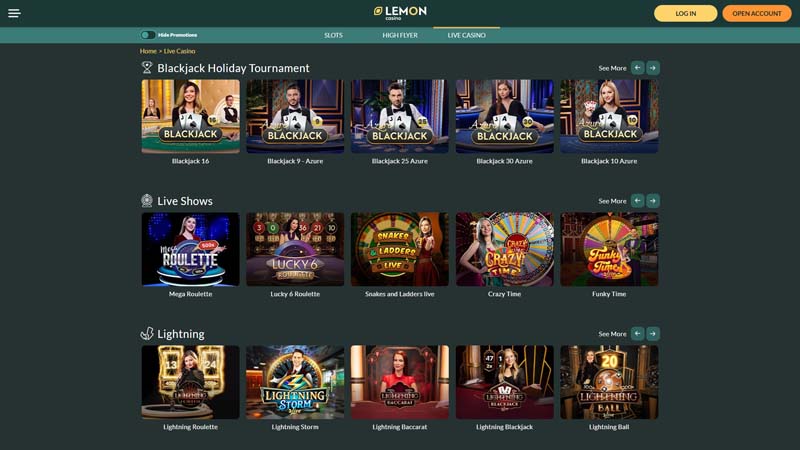 lemon-casino live screenshot