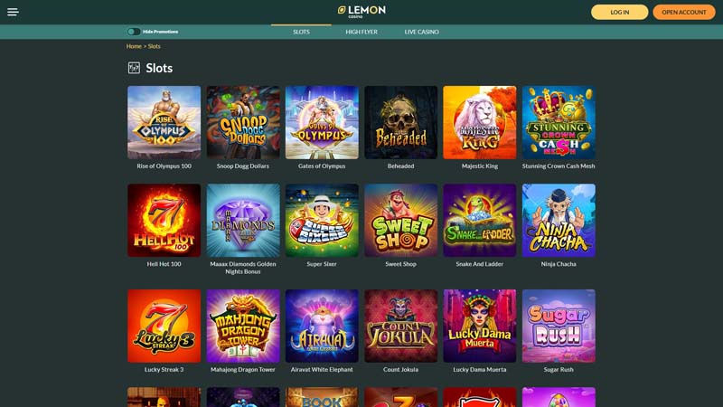 lemon-casino slots screenshot