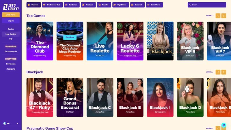 letslucky live screenshot