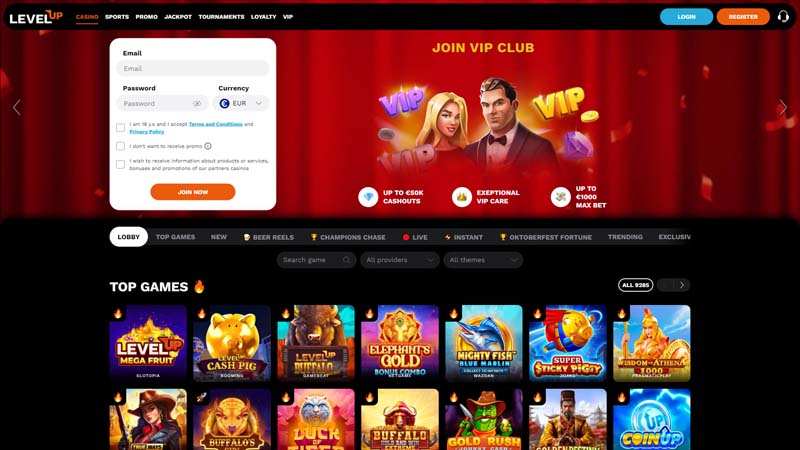 levelup lobby screenshot